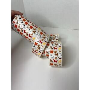 Vintage Sandylion Sticker Roll 45+ Square Sheets Dogs Open Mod